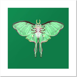 Luna Moth Bug Budz Posters and Art